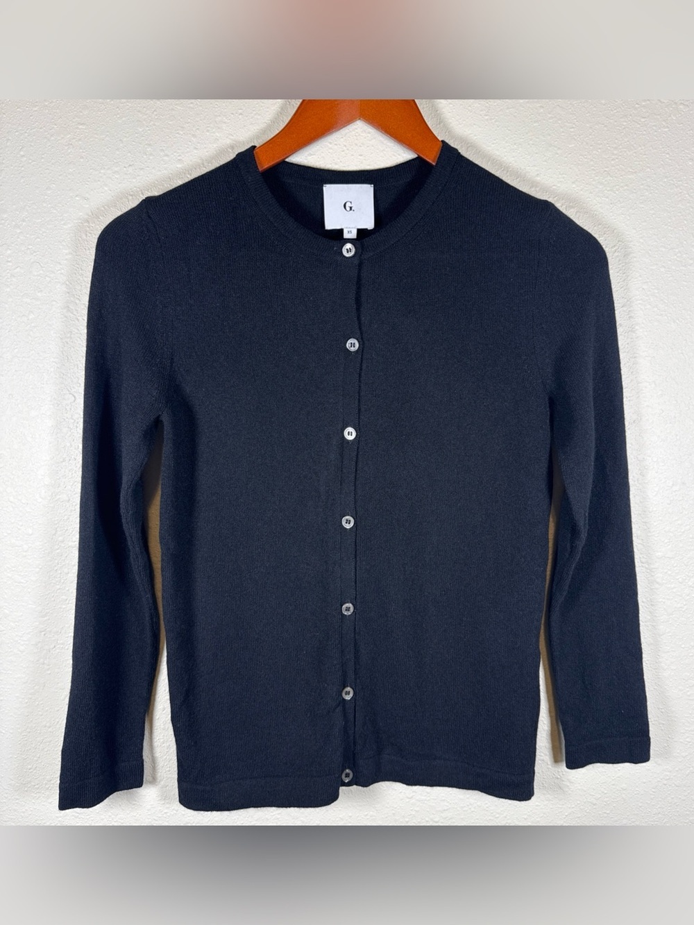 Goop G Label Black Cashmere Cardigan XS Made In Italy Classic Quiet Luxury